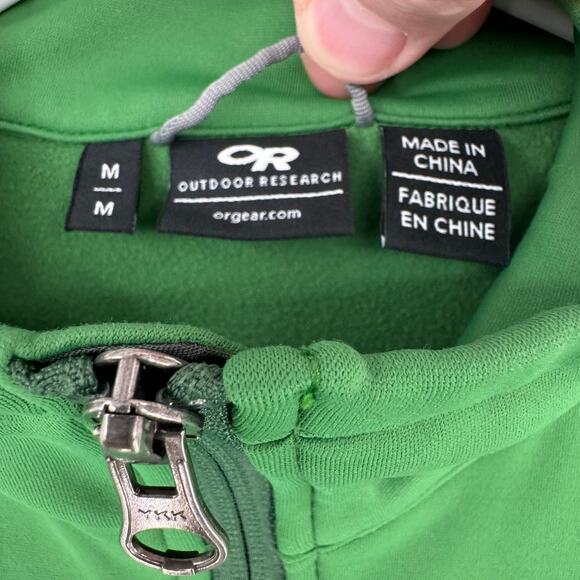 Outdoor Research Mock Neck Running Track Jacket Womens Medium Green Hiking - Picture 9 of 12